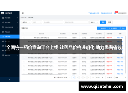 全国统一药价查询平台上线 让药品价格透明化 助力患者省钱